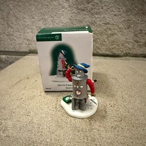 Department 56 North Pole Series Robot with Red and Blue Accents
